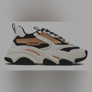 Steve Madden Black and White Sneakers